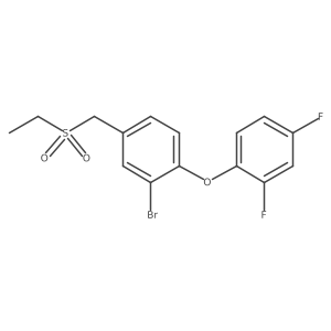 2-Bromo-1-(2,4-difluorophenoxy)-4-(ethylsulfonylmethyl)benzene Structure
