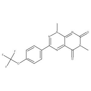 1,6-Dimethyl-3-(4-(trifluoromethoxy)phenyl)pyrimido[5,4-e][1,2,4]triazine-5,7(1H,6H)-dione结构式