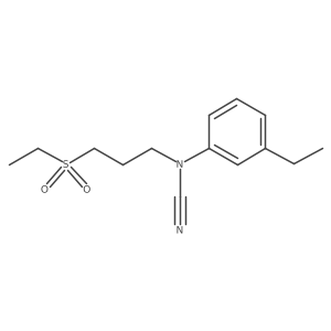(3-Ethylphenyl)-(3-ethylsulfonylpropyl)cyanamide结构式