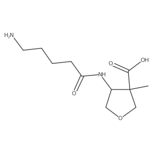 3-Furancarboxylic acid, 4-[(5-amino-1-oxopentyl)amino]tetrahydro-3-methyl- Structure