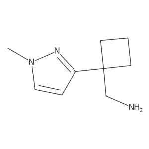 [1-(1-methyl-1H-pyrazol-3-yl)cyclobutyl]methanamine Structure