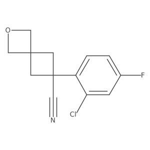 6-(2-Chloro-4-fluorophenyl)-2-oxaspiro[3.3]heptane-6-carbonitrile Structure