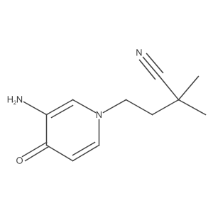 4-(3-Amino-4-oxo-1,4-dihydropyridin-1-yl)-2,2-dimethylbutanenitrile结构式