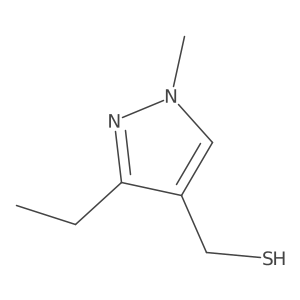 (3-Ethyl-1-methyl-1H-pyrazol-4-YL)methanethiol Structure