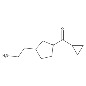 2-(1-Cyclopropanecarbonylpyrrolidin-3-yl)ethan-1-amine结构式