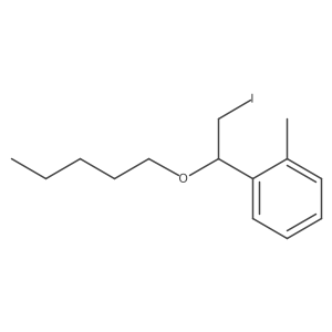 1-[2-Iodo-1-(pentyloxy)ethyl]-2-methylbenzene Structure