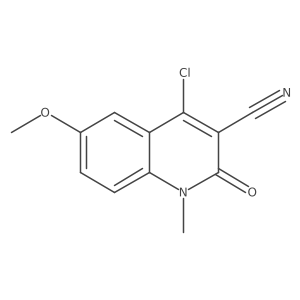 4-Chloro-6-methoxy-1-methyl-2-oxoquinoline-3-carbonitrile Structure