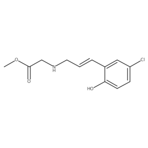 (E)-methyl 2-(3-(5-chloro-2-hydroxyphenyl)allylamino)acetate结构式