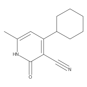 4-Cyclohexyl-6-methyl-2-oxo-1,2-dihydro-3-pyridinecarbonitrile结构式