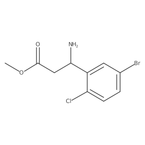 Methyl 3-amino-3-(5-bromo-2-chlorophenyl)propanoate结构式