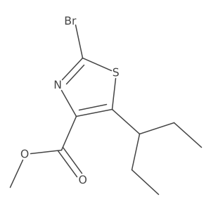 Methyl 2-bromo-5-(pentan-3-yl)-1,3-thiazole-4-carboxylate Structure
