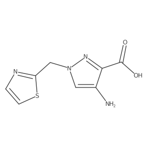 4-amino-1-[(1,3-thiazol-2-yl)methyl]-1H-pyrazole-3-carboxylic acid Structure