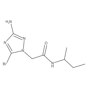 2-(3-amino-5-bromo-1H-1,2,4-triazol-1-yl)-N-(butan-2-yl)acetamide结构式