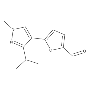 5-[1-methyl-3-(propan-2-yl)-1H-pyrazol-4-yl]furan-2-carbaldehyde Structure