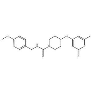 N-(4-methoxybenzyl)-4-((6-methyl-2-oxo-2H-pyran-4-yl)oxy)piperidine-1-carboxamide结构式