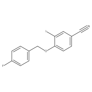 4-((4-Fluorobenzyl)oxy)-3-iodobenzonitrile Structure