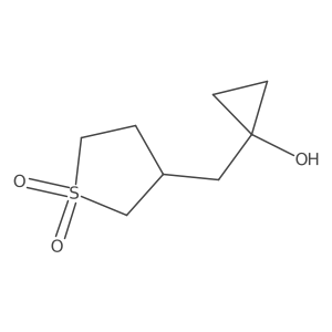 3-[(1-Hydroxycyclopropyl)methyl]-1lambda6-thiolane-1,1-dione Structure