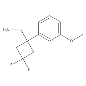 [3,3-Difluoro-1-(3-methoxyphenyl)cyclobutyl]methanamine结构式
