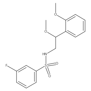 3-fluoro-N-(2-methoxy-2-(2-methoxyphenyl)ethyl)benzenesulfonamide结构式