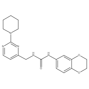 1-(2,3-Dihydrobenzo[b][1,4]dioxin-6-yl)-3-((2-(piperidin-1-yl)pyrimidin-4-yl)methyl)urea Structure