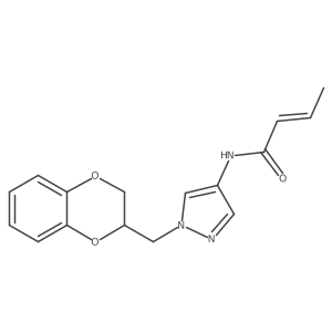 (E)-N-(1-((2,3-dihydrobenzo[b][1,4]dioxin-2-yl)methyl)-1H-pyrazol-4-yl)but-2-enamide Structure