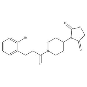 3-(1-(3-(2-Bromophenyl)propanoyl)piperidin-4-yl)thiazolidine-2,4-dione Structure