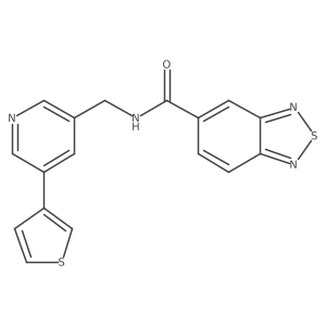N-((5-(thiophen-3-yl)pyridin-3-yl)methyl)benzo[c][1,2,5]thiadiazole-5-carboxamide Structure