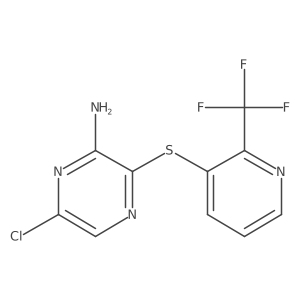 6-Chloro-3-((2-(trifluoromethyl)pyridin-3-yl)thio)pyrazin-2-amine Structure