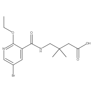 4-[[(5-Bromo-2-ethoxy-3-pyridinyl)carbonyl]amino]-3,3-dimethylbutanoic acid结构式