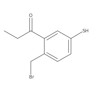 1-(2-(Bromomethyl)-5-mercaptophenyl)propan-1-one Structure