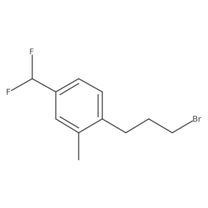 2-(3-Bromopropyl)-5-(difluoromethyl)toluene Structure