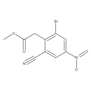 Methyl 2-bromo-6-cyano-4-nitrophenylacetate结构式