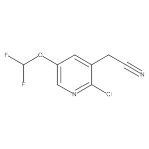 2-(2-Chloro-5-(difluoromethoxy)pyridin-3-yl)acetonitrile结构式