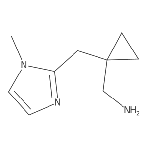 {1-[(1-methyl-1H-imidazol-2-yl)methyl]cyclopropyl}methanamine Structure