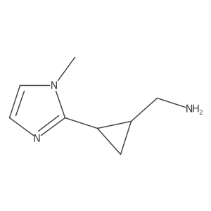 [2-(1-methyl-1H-imidazol-2-yl)cyclopropyl]methanamine Structure
