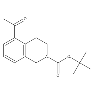 Tert-butyl 5-acetyl-1,2,3,4-tetrahydroisoquinoline-2-carboxylate结构式