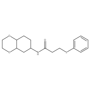 N-(octahydro-1,4-benzodioxin-6-yl)-3-(phenylsulfanyl)propanamide Structure