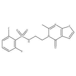 2,6-difluoro-N-(2-(2-methyl-4-oxothieno[2,3-d]pyrimidin-3(4H)-yl)ethyl)benzenesulfonamide结构式