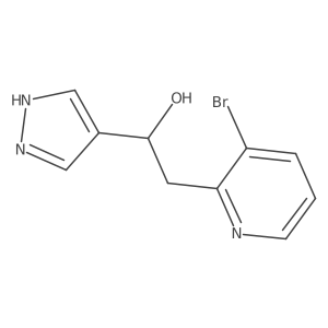 2-(3-bromopyridin-2-yl)-1-(1H-pyrazol-4-yl)ethan-1-ol Structure