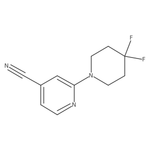 4,4-Difluoro-3,4,5,6-tetrahydro-2H-[1,2']bipyridinyl-4'-carbonitrile结构式
