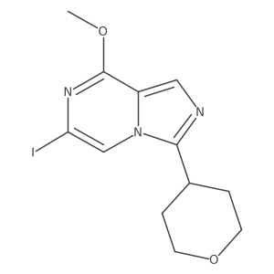 6-Iodo-8-methoxy-3-(tetrahydro-2H-pyran-4-yl)imidazo[1,5-a]pyrazine结构式