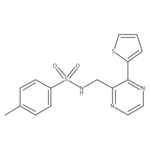 4-methyl-N-((3-(thiophen-2-yl)pyrazin-2-yl)methyl)benzenesulfonamide Structure