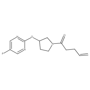 1-(3-((5-Fluoropyrimidin-2-yl)oxy)pyrrolidin-1-yl)pent-4-en-1-one结构式