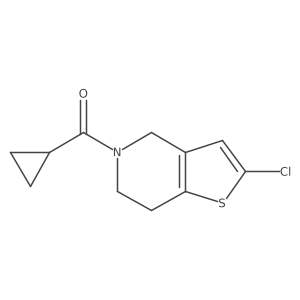 2-chloro-5-cyclopropanecarbonyl-4H,5H,6H,7H-thieno[3,2-c]pyridine结构式