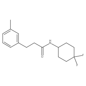 N-(4,4-difluorocyclohexyl)-3-(m-tolyl)propanamide Structure