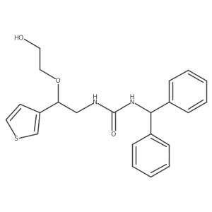 1-Benzhydryl-3-(2-(2-hydroxyethoxy)-2-(thiophen-3-yl)ethyl)urea Structure