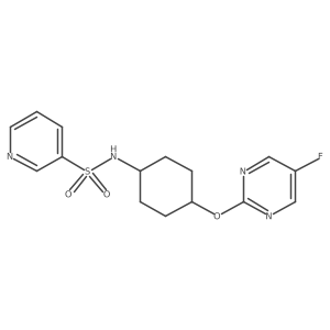 N-((1r,4r)-4-((5-fluoropyrimidin-2-yl)oxy)cyclohexyl)pyridine-3-sulfonamide Structure