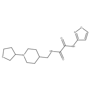 N1-(isoxazol-3-yl)-N2-((1-(tetrahydrothiophen-3-yl)piperidin-4-yl)methyl)oxalamide Structure