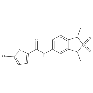 5-chloro-N-(1,3-dimethyl-2,2-dioxido-1,3-dihydrobenzo[c][1,2,5]thiadiazol-5-yl)thiophene-2-carboxamide Structure