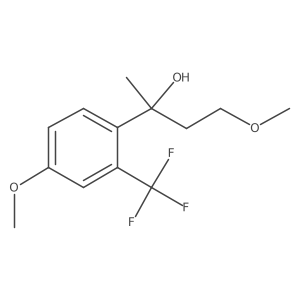 4-Methoxy-2-[4-methoxy-2-(trifluoromethyl)phenyl]butan-2-ol结构式